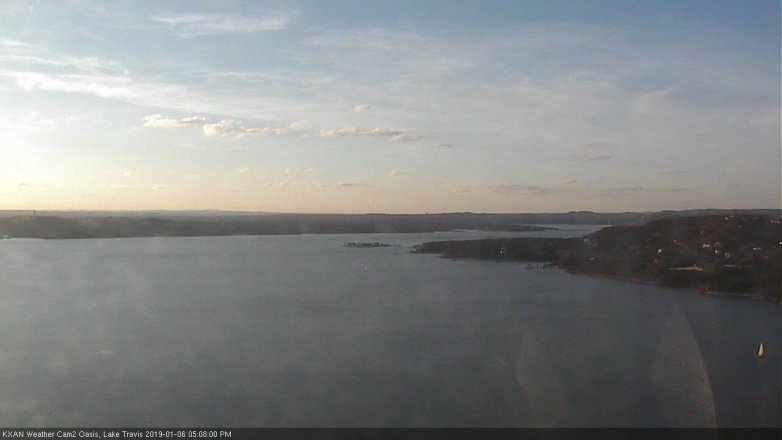 Lake Travis webcam, January 6, 2019 4:10 PM CT