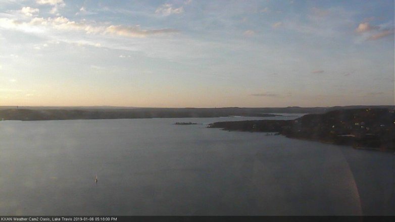 Lake Travis webcam, January 6, 2019 4:20 PM CT