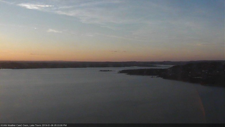 Lake Travis webcam, January 6, 2019 4:35 PM CT