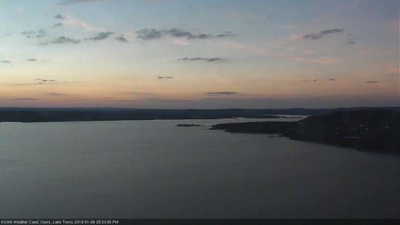 Lake Travis webcam, January 6, 2019 4:55 PM CT