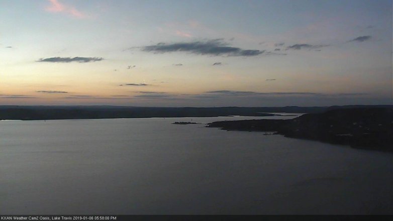 Lake Travis webcam, January 6, 2019 5:00 PM CT