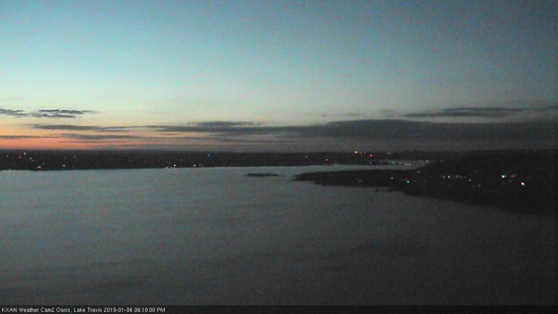 Lake Travis webcam, January 6, 2019 5:20 PM CT
