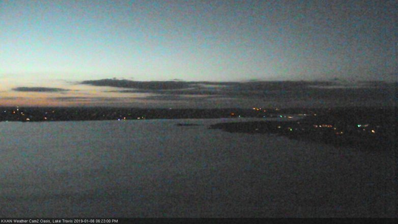 Lake Travis webcam, January 6, 2019 5:25 PM CT