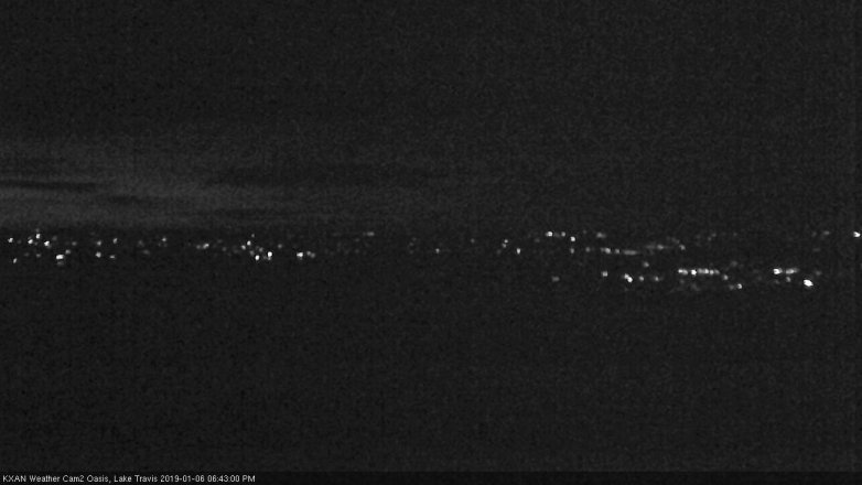 Lake Travis webcam, January 6, 2019 5:45 PM CT