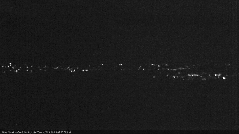 Lake Travis webcam, January 6, 2019 6:35 PM CT