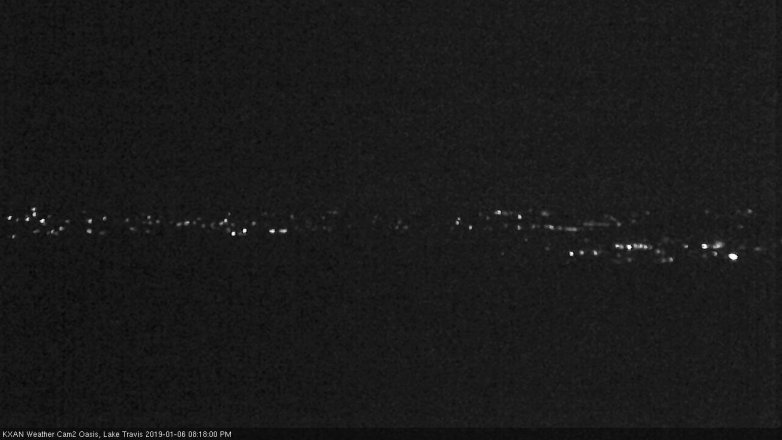 Lake Travis webcam, January 6, 2019 7:20 PM CT