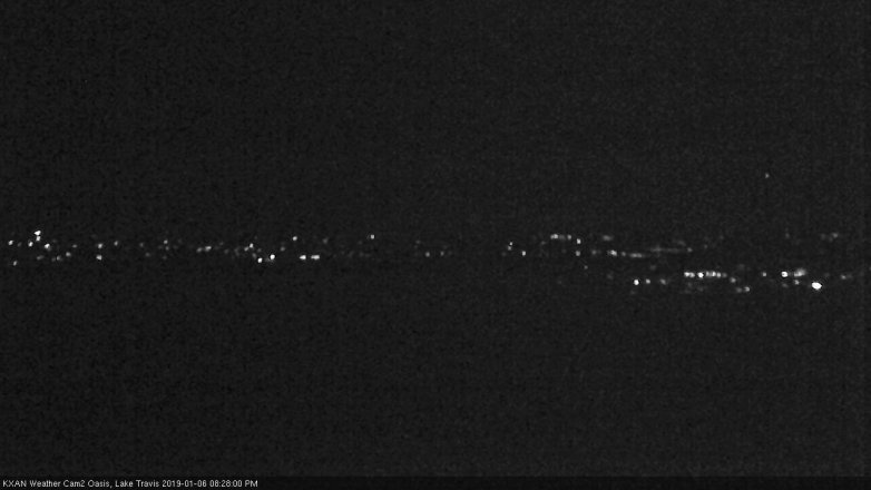 Lake Travis webcam, January 6, 2019 7:30 PM CT