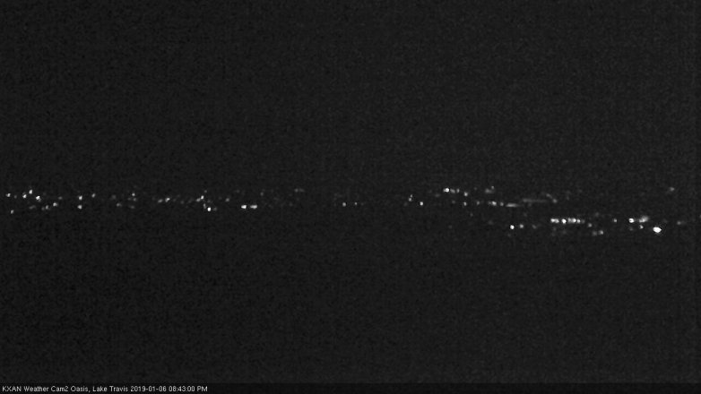 Lake Travis webcam, January 6, 2019 7:45 PM CT