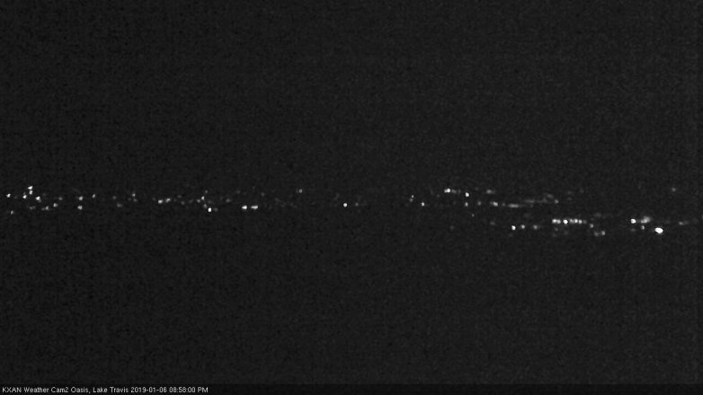 Lake Travis webcam, January 6, 2019 8:00 PM CT