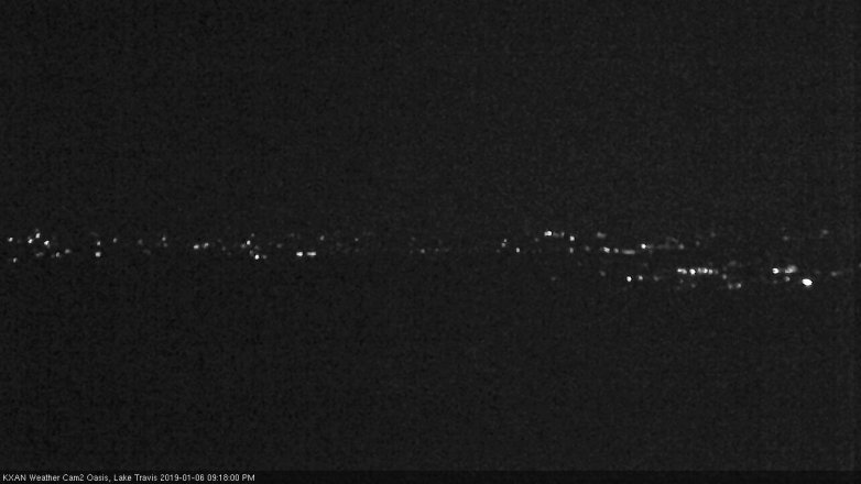 Lake Travis webcam, January 6, 2019 8:20 PM CT