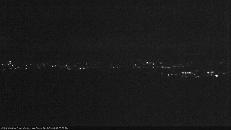 Lake Travis webcam, January 6, 2019 8:25 PM CT