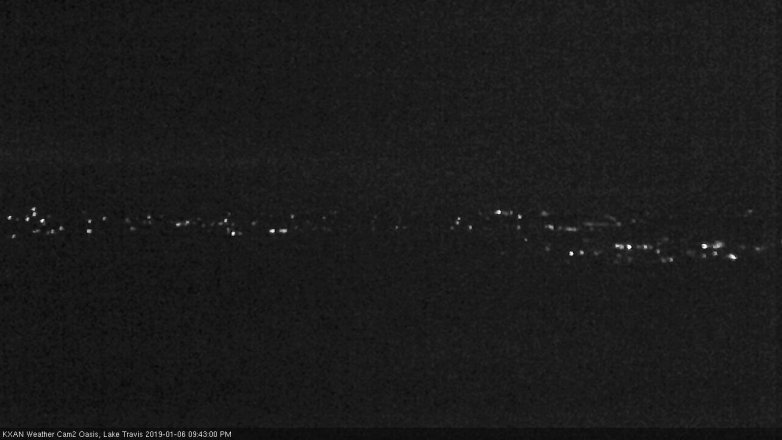Lake Travis webcam, January 6, 2019 8:45 PM CT