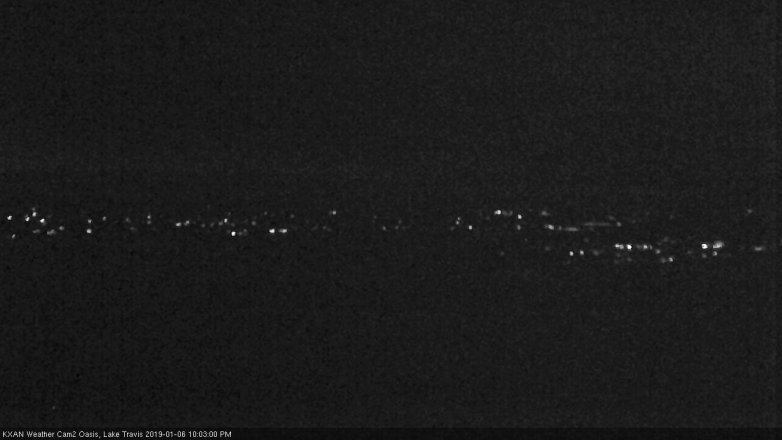 Lake Travis webcam, January 6, 2019 9:05 PM CT