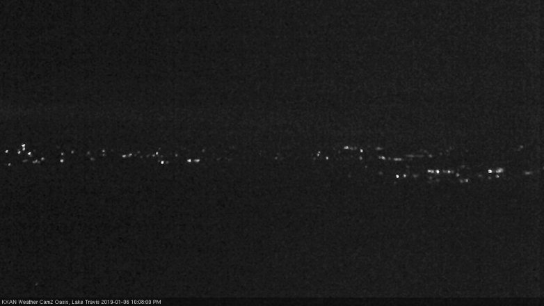 Lake Travis webcam, January 6, 2019 9:10 PM CT
