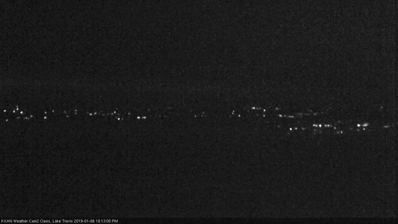 Lake Travis webcam, January 6, 2019 9:15 PM CT