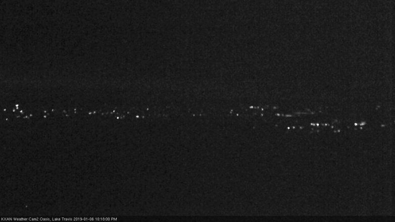 Lake Travis webcam, January 6, 2019 9:20 PM CT