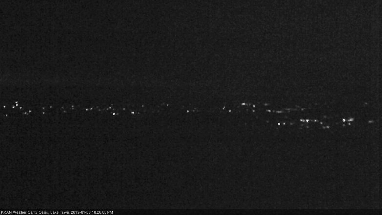 Lake Travis webcam, January 6, 2019 9:30 PM CT