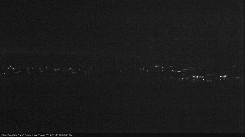 Lake Travis webcam, January 6, 2019 9:35 PM CT