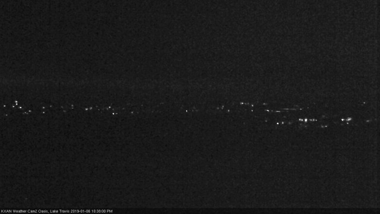Lake Travis webcam, January 6, 2019 9:40 PM CT