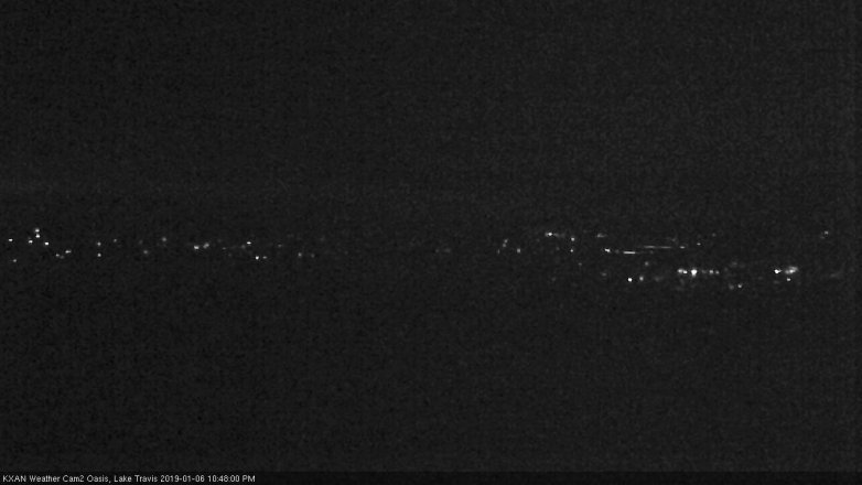 Lake Travis webcam, January 6, 2019 9:50 PM CT