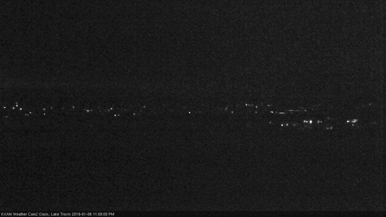 Lake Travis webcam, January 6, 2019 10:10 PM CT