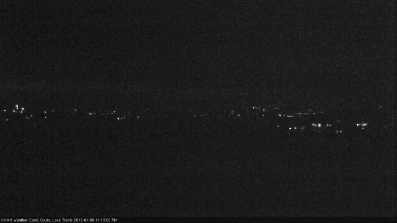 Lake Travis webcam, January 6, 2019 10:15 PM CT