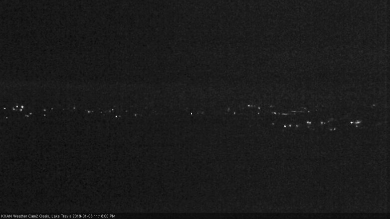 Lake Travis webcam, January 6, 2019 10:20 PM CT