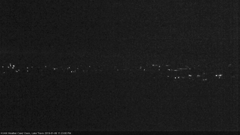 Lake Travis webcam, January 6, 2019 10:25 PM CT