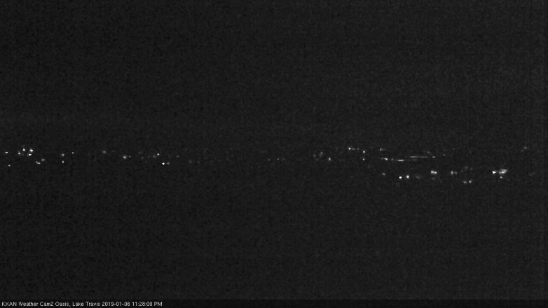 Lake Travis webcam, January 6, 2019 10:30 PM CT