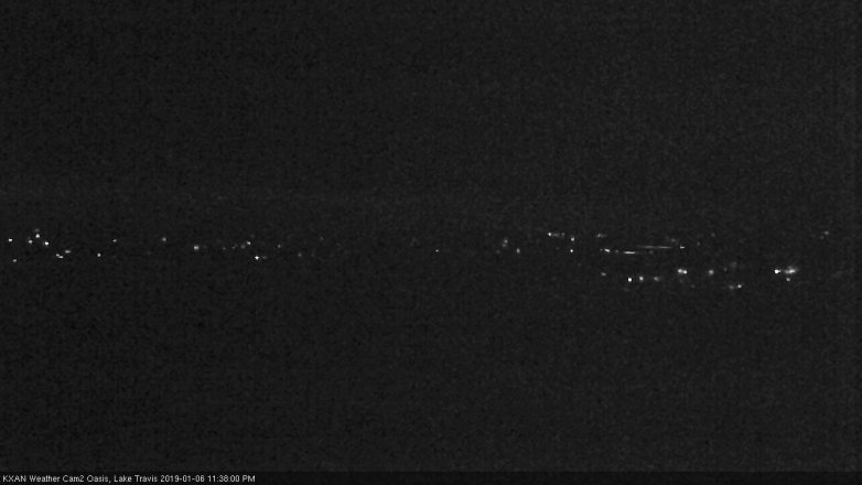 Lake Travis webcam, January 6, 2019 10:40 PM CT