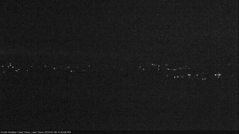 Lake Travis webcam, January 6, 2019 10:45 PM CT