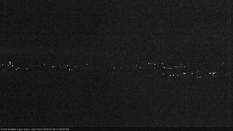 Lake Travis webcam, January 6, 2019 10:50 PM CT