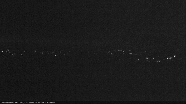 Lake Travis webcam, January 6, 2019 10:55 PM CT