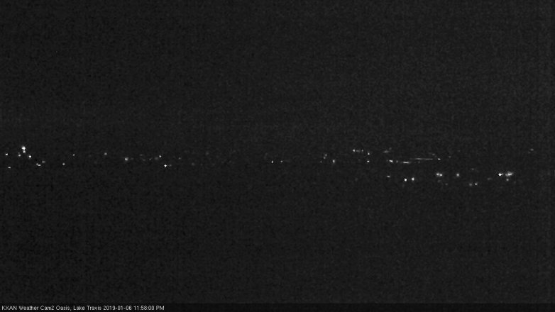 Lake Travis webcam, January 6, 2019 11:00 PM CT