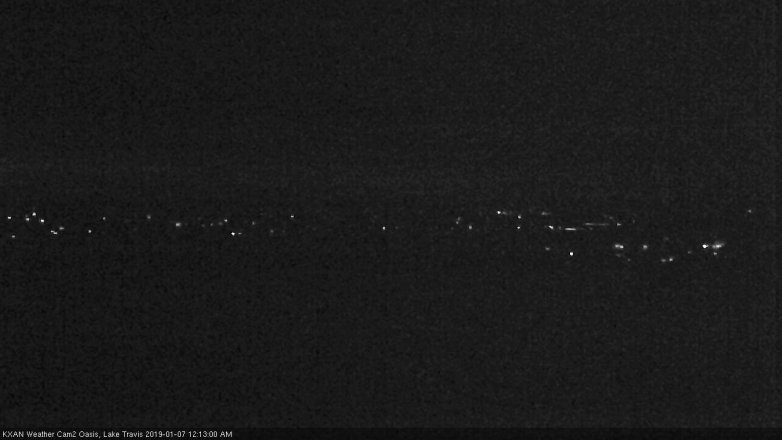 Lake Travis webcam, January 6, 2019 11:15 PM CT