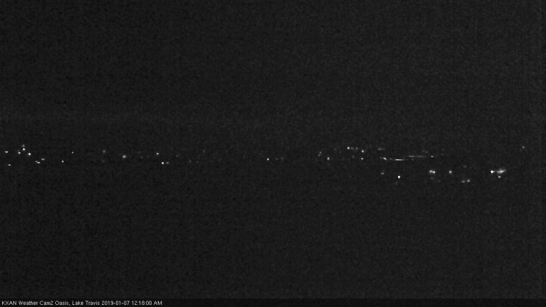 Lake Travis webcam, January 6, 2019 11:20 PM CT