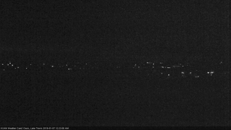 Lake Travis webcam, January 6, 2019 11:25 PM CT