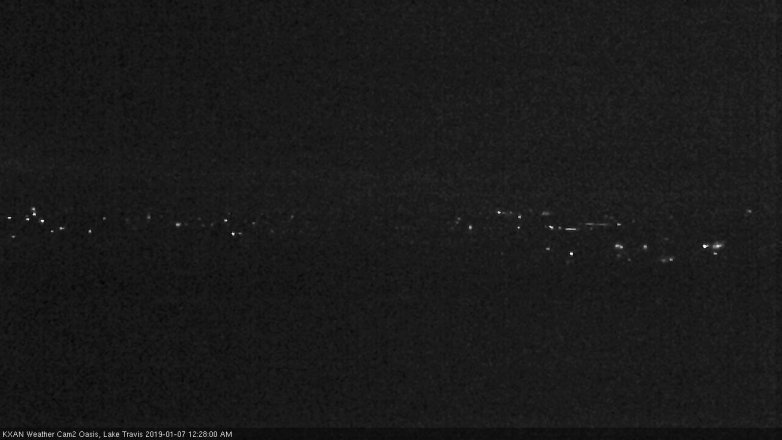 Lake Travis webcam, January 6, 2019 11:30 PM CT