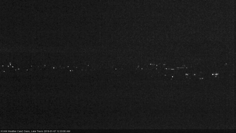 Lake Travis webcam, January 6, 2019 11:35 PM CT