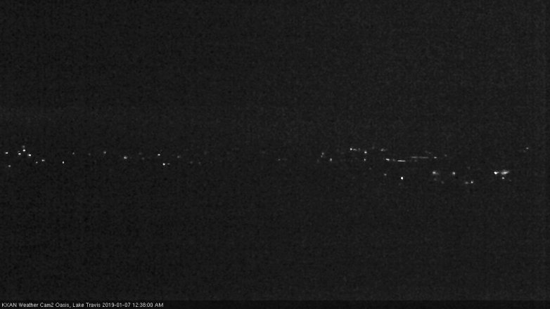Lake Travis webcam, January 6, 2019 11:40 PM CT