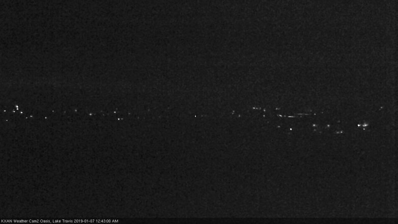 Lake Travis webcam, January 6, 2019 11:45 PM CT