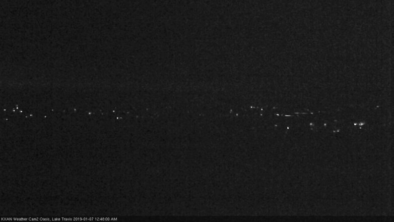 Lake Travis webcam, January 6, 2019 11:50 PM CT