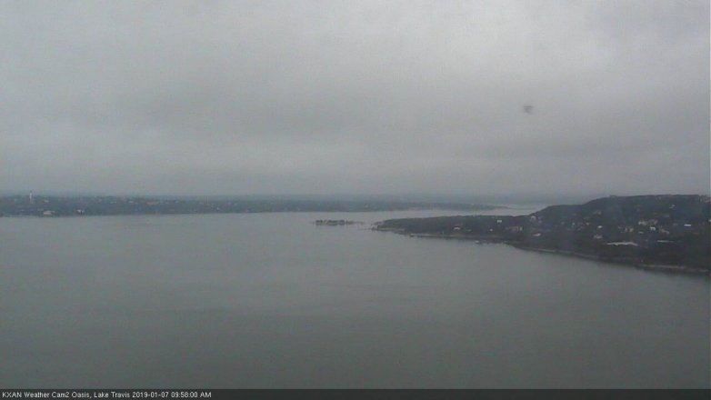 Lake Travis webcam, January 7, 2019 9:00 AM CT