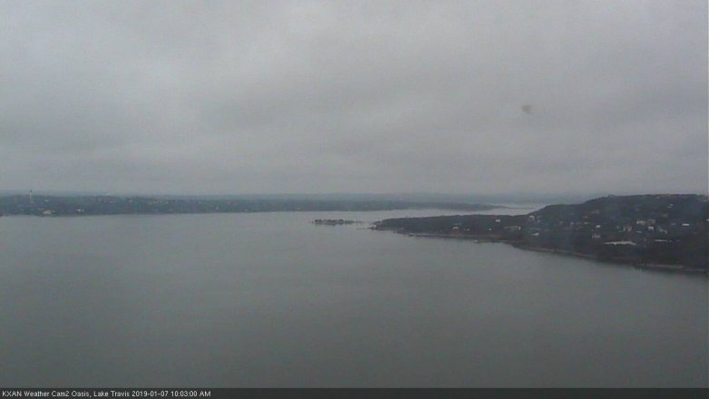 Lake Travis webcam, January 7, 2019 9:05 AM CT
