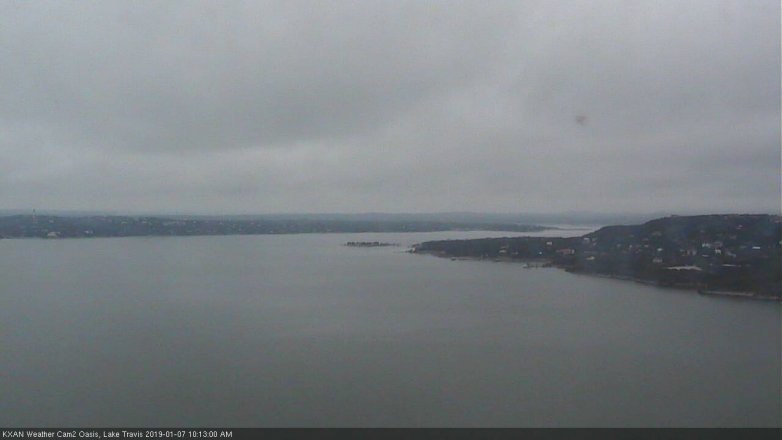 Lake Travis webcam, January 7, 2019 9:15 AM CT