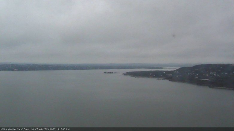 Lake Travis webcam, January 7, 2019 9:20 AM CT