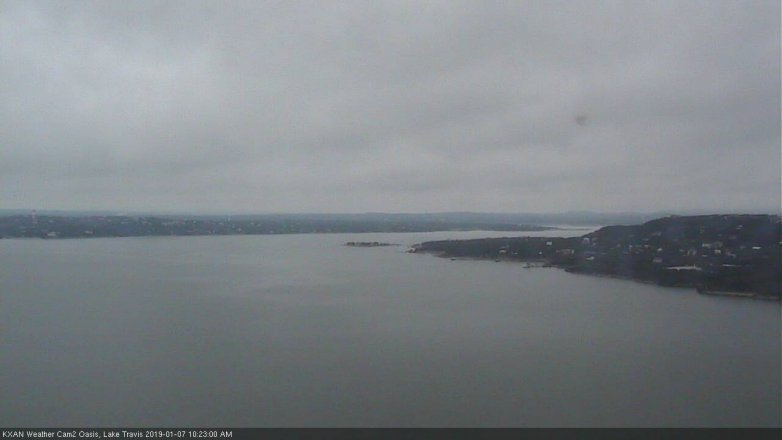 Lake Travis webcam, January 7, 2019 9:25 AM CT