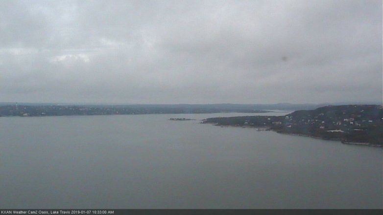 Lake Travis webcam, January 7, 2019 9:35 AM CT