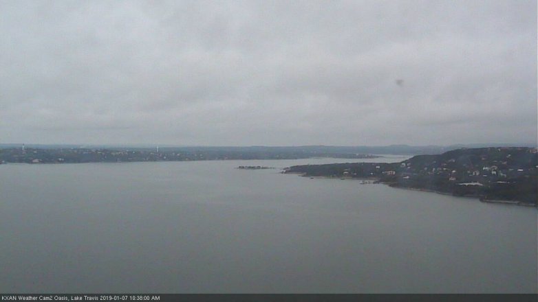 Lake Travis webcam, January 7, 2019 9:40 AM CT