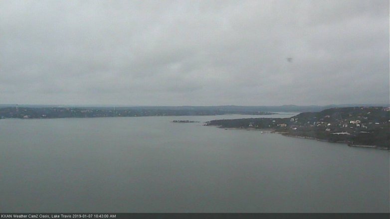 Lake Travis webcam, January 7, 2019 9:45 AM CT